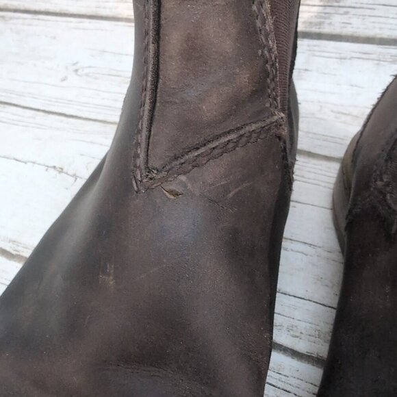 Blundstone Brown Leather Slip On Chelsea Boots Size AU 7.5 - Picture 4 of 14